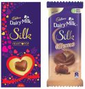 Cadbury Dairy Milk Silk Mousse Chocolate Bar, 3 x 116 g & Dairy Milk Silk Valentines Heart Pop Bar, 250g- Pack of 2...