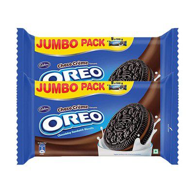 Cadbury Oreo Chocolate Creme Biscuit - Jumbo Pack 500g - Pack of 2