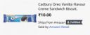 Cadbury Oreo Vanilla Flavour Creme Sandwich Biscuit, 116.25 g/125.25g (weight may vary)...