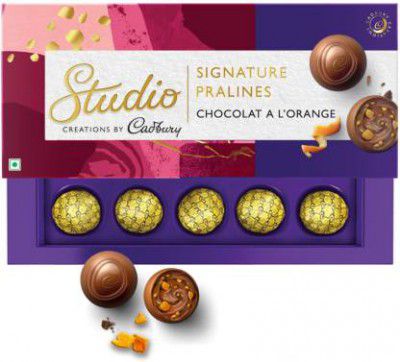 Cadbury Studio Signature Pralines, Chocolat A LOrange Chocolate Truffles  (130 g)