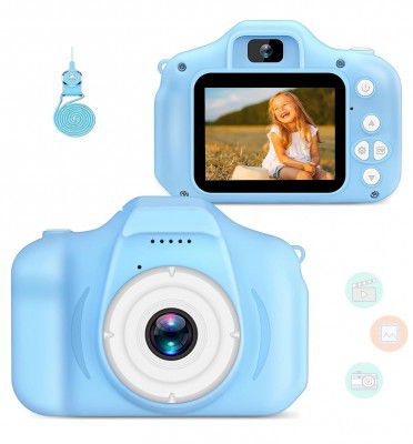 CADDLE & TOES Instant Selfie Camera Toy for Kids | 13 MP HD Digital Video Recorder with Flash & 32GB SD Card | Birthday Gift for Girls & Boys Age 3-12 (New Blue)