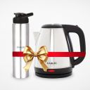 Cadlec 1.5L Electric Kettle & Stainless Steel Water Bottle Combo, 2 Years Warranty | Kettle Combo Offer...