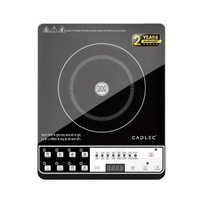 Cadlec CookEase 2000W Induction Cooktop | 8 Cooking Modes, 2-Year Warranty | Black