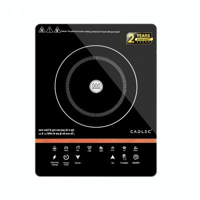 Cadlec CookXpert 2000W Induction Cooktop | Feather Touch Control | Black | 2-Year Warranty