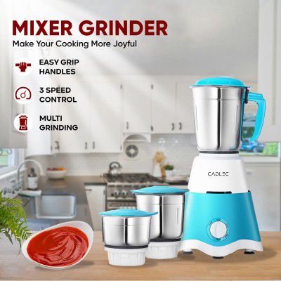 Cadlec Jarsphere_3 Jar Mixer Grinder | High-Power Motor Juicer | Blender & Mixer | 2-Year Warranty