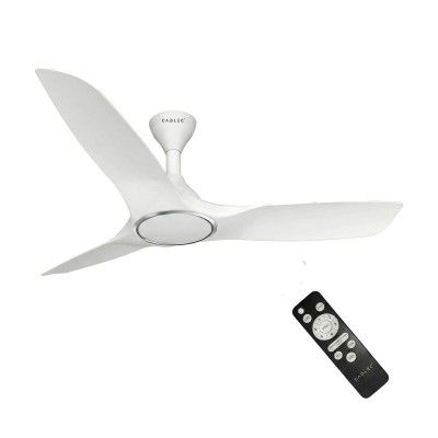 Cadlec ThunderX 1200mm BLDC Ceiling Fan with Remote Control | BEE 5 star Rated Energy Efficient Ceiling Fan (White)