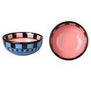 Caffeine Ceramic Handmade Pink and Blue Dotted Katori Bowl – Set of 2...