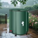 CALANDIS Foldable Rain Barrel Portable Water Storage Tank for Outdoor Camping Garden 200L...