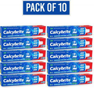 calcybrite High Calcium - Family Pack Toothpaste  (1000 g, Pack of 10)