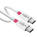 CALL MATE Type C to Type C Cable 65W/5A Fast Charging Type C Charger Cord Compatible, White...