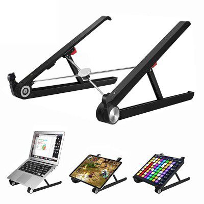 Callas Height Adjustable Ergonomic Portable Laptop Stand, Ventilated Laptop Stand, Foldable Laptop Stand, CA2, Black