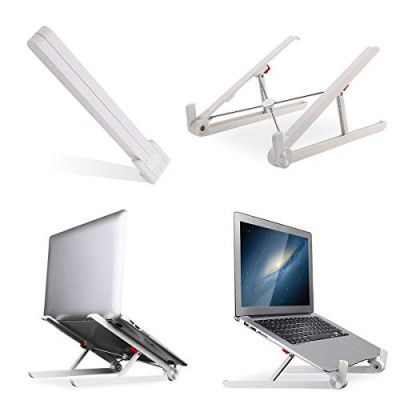 Callas Height Adjustable Ergonomic Portable Laptop Stand, Ventilated Laptop Stand, Foldable Laptop Stand, CA1, White