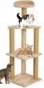 Callas Large Cat Tree Tree with Sisal Scratching Posts, Dangling Balls, Stairs and 1 Big House | Cat Tower Furniture Kitty Activity Centre Kitten Play House (Height-46 Inch|Code - 401-Cream)...