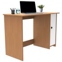 Callas Modern Engineered Wood Study Table | Computer Desk | Modern Simple Desk | Writing Study Desk | Sturdy Desk For Home, Office, Bedroom, Living Room Size (Style No. 07 Brown & White)...