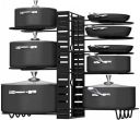 Callas Pots and Pans Organizer, Adjustable Pot Lid Holders & Pan Rack for Kitchen Counter and Cabinet, Lid Organizer for Pots and Pans with 3 DIY Methods(8 Tier,Standard,Black) - Iron...