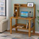 Callas ST-40 Wooden Study Table with Hutch & Bottom Storage (Walnut, ST-40)...