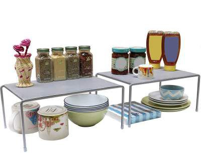 Callas Stackable Kitchen Cabinet and Counter Shelf Organizer (Pack of 2 )