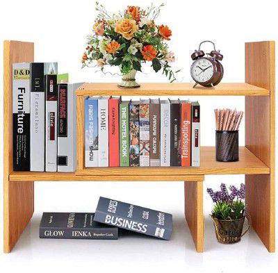 Callas Adjustable Wood Desktop Storage Organizer Display Shelf Rack | CA-BS1-Bavarian Beach