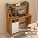 Callas Wooden Study Table with Hutch & Bottom Storage, Office Work Desk for Laptop Study Computer Table for Home (Walnut)...