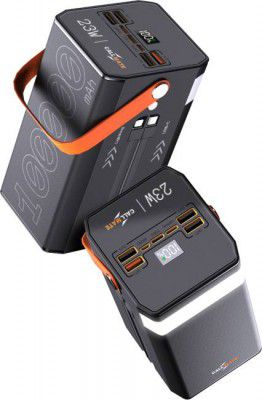 Callmate 100000 mAh 23 W Power Bank  (Black, Lithium Polymer, Power Delivery 3.0, Fast Charging, Quick Charge 3.0 for Mobile)