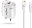 Callmate 12 W Qualcomm 3.0 3.1 A Mobile Charger with Detachable Cable (White, Cable Included)...