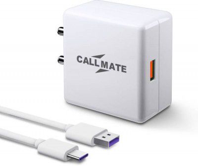 Callmate 25 W 5 A Mobile Charger with Detachable Cable (White, Cable Included)