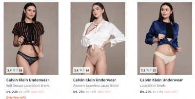 Calvin Klein Women's Underwear at Flat 80% off
