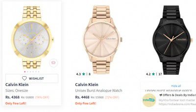 Calvin Klein Women's Watches Upto 70% Off