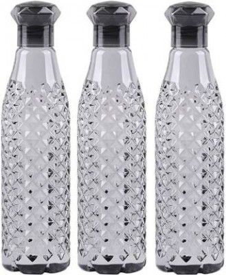 Cameron Crystal Black Water Bottle for Fridge (Pack of 3) 1000 ml Bottle  (Pack of 3, Black, Plastic)