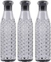 Cameron Crystal Black Water Bottle for Fridge (Pack of 3) 1000 ml Bottle  (Pack of 3, Black, Plastic)...