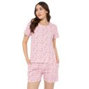 CAMEY Women's Floral Print Loungewear Set, Short Sleeve T-Shirt with Shorts, Casual Sleepwear...