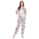 CAMEY Women's Printed Pyjama Set, Short Sleeve T-Shirt and Trousers...
