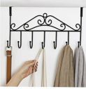 cammer Multi Alloy Steel Functional Steel Over The Door Hook Hanger - Black (7 Hook) Door Hanger...