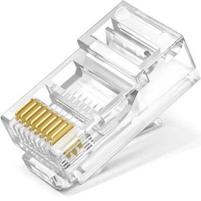 C&E CNE01670 RJ45 CAT5E Modular Plugs (8P8C) Crimp Connector Solid 100 Pieces