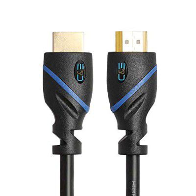 C&E CNE552002 (1.5 Feet/0.4 Meters) High Speed HDMI Cable Male to Male with Ethernet Audio Return (Black)