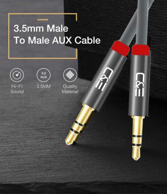 C&E CNE722931 50 FT(15.2 M) 3.5mm Aux Male to Male Extension Stereo Audio Cable Grey (2 Pack)