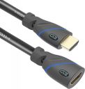 C&E High Speed HDMI Cable Male to Female with Ethernet Black (6 Feet/1.8 Meters), (2 Pack)...