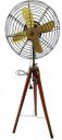 CAMPUS INSTRUMENTS | Antique Electric Pedestal Floor Fan with Wooden Tripod - Adjustable Height, 50W High Speed, 25x34x43 Inches"...