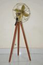 Campus Instruments Antique Floor Fan, Royal Navy Fan With Brown Wooden Tripod Stand...