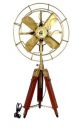 CAMPUS INSTRUMENTS | Antique Tripod Fan with Modern Vintage Style Wooden Tripod Stand - Perfect for Home & Office Decor...