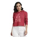 Campus Sutra Cotton Blend Women Hooded Sweatshirt...