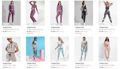 Campus Sutra Jogger Set Upto 84% Off | start at Rs 351