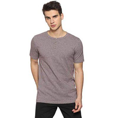 Campus Sutra Men Henly Neck Purple Tshirt