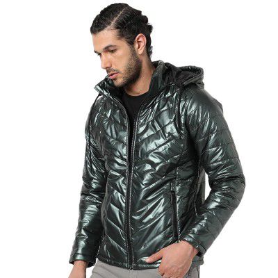 Campus Sutra Men's Quilted Puffer Jacket
