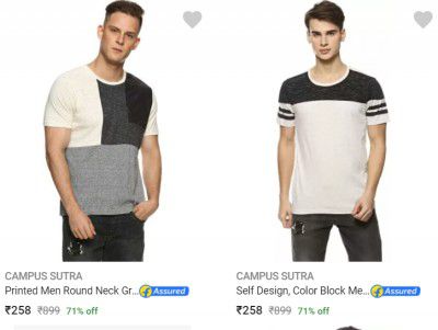 Campus Sutra Men's T Shirts Upto 80% Off
