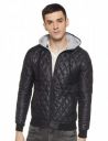 Campus Sutra Mens Vegan Leather Regular Fit Cotton Jacket for Winter Wear Standing Collar Full Sleeve | Zipper | Casual Jacket for Man | Western Stylish Jacket for Men...