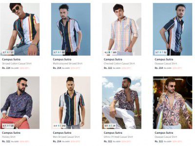 Campus Sutra shirts upto 80% off and starting at Rs 296