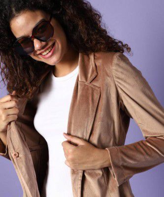 CAMPUS SUTRA  SUEDE Solid Coat For Women
