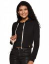 Campus Sutra Women Black Crop Hoodie...