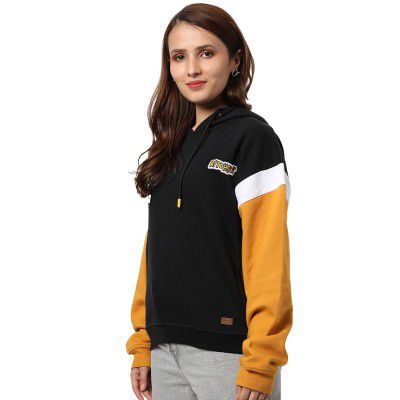 Campus Sutra Women's Cotton Hooded Neck Sweatshirt